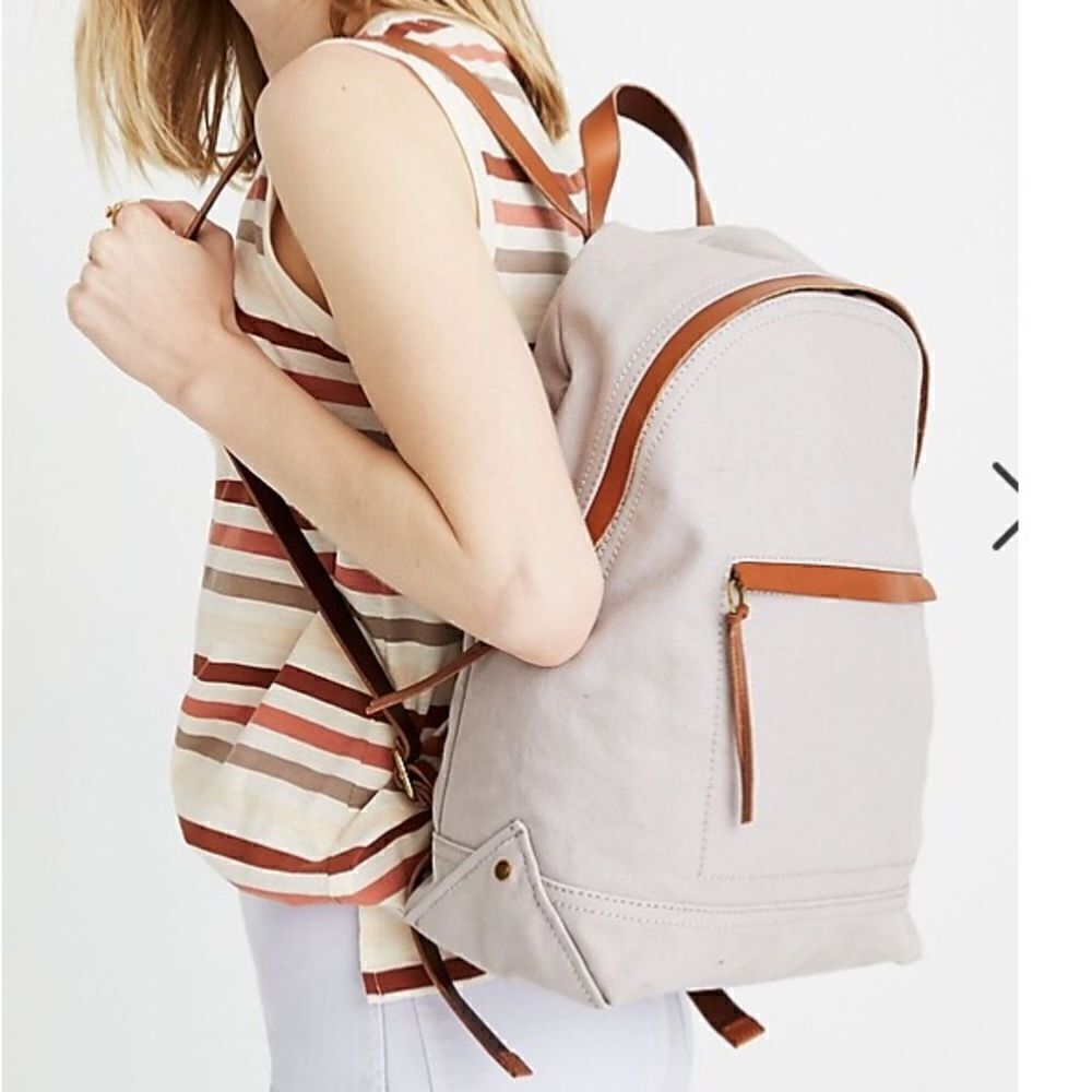 MADEWELL Charleston canvas & leather backpack